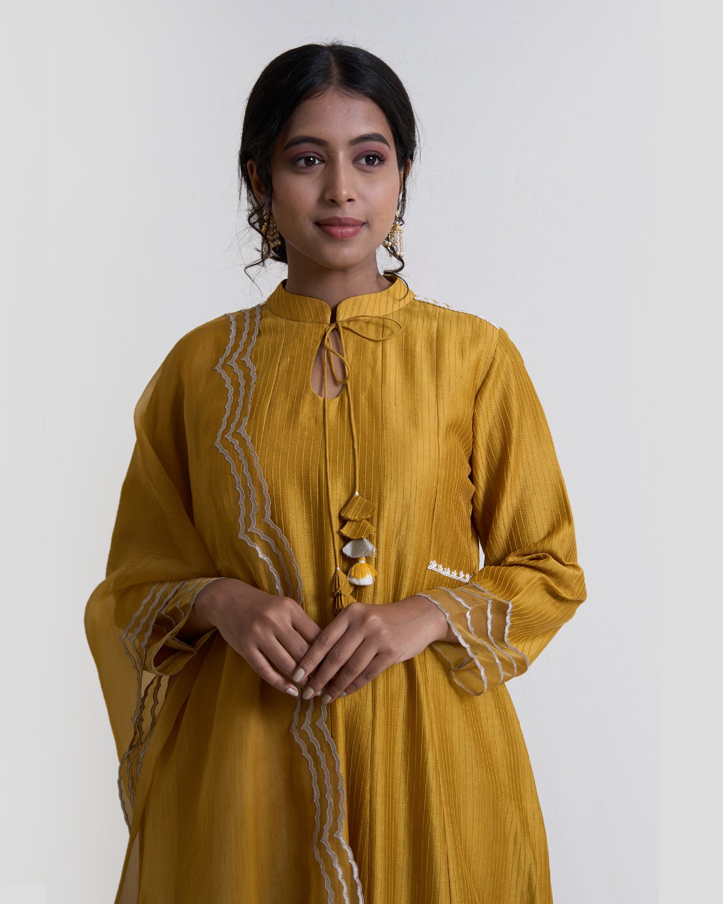 Mustard Yellow Dagai Kurta Set