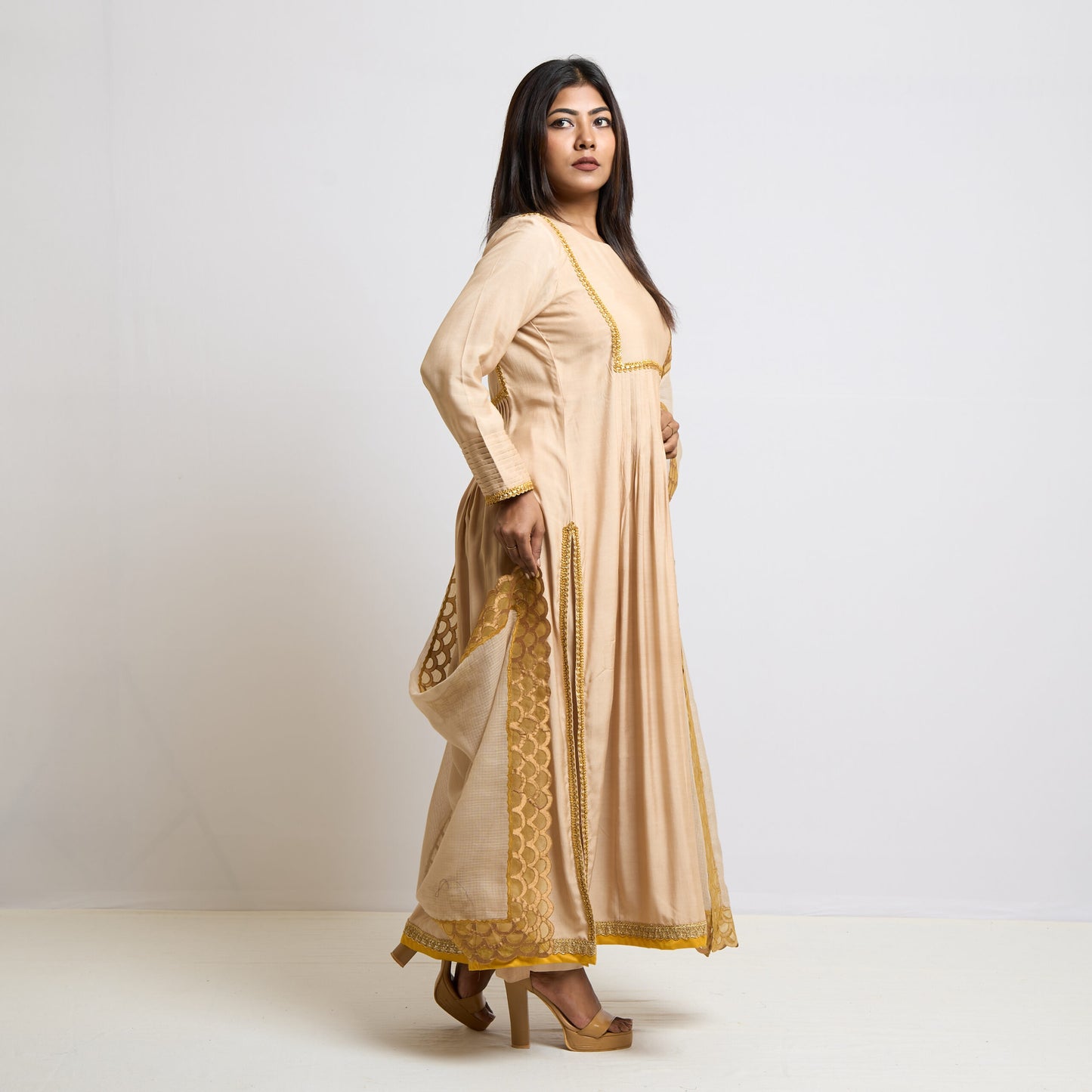 Beige kurta set