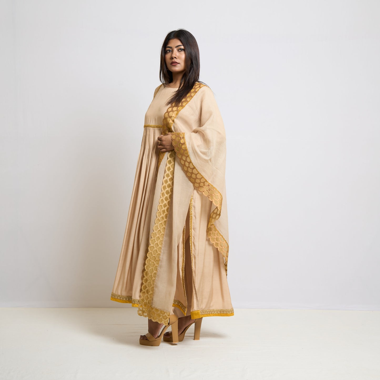 Beige kurta set