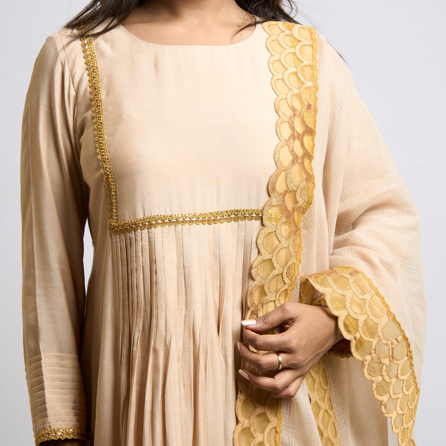 Beige kurta set