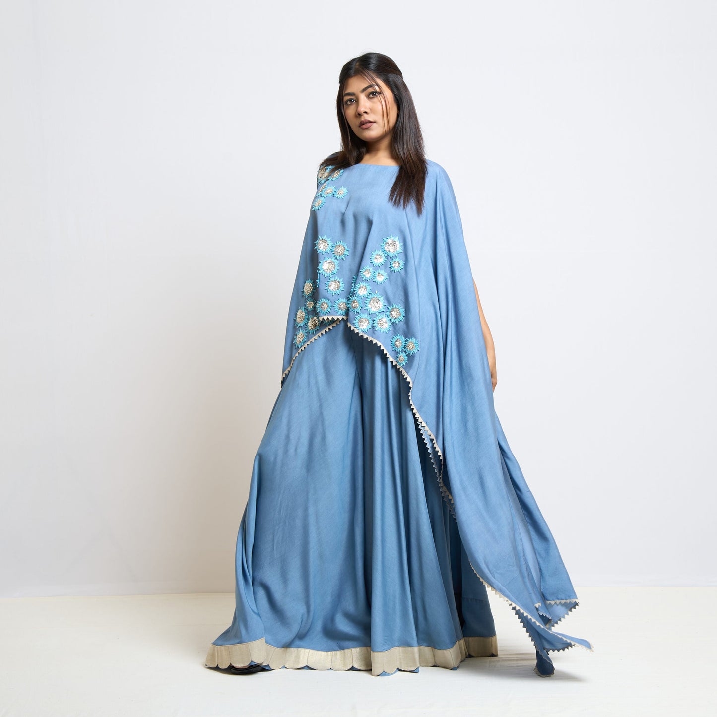pastel blue cape set