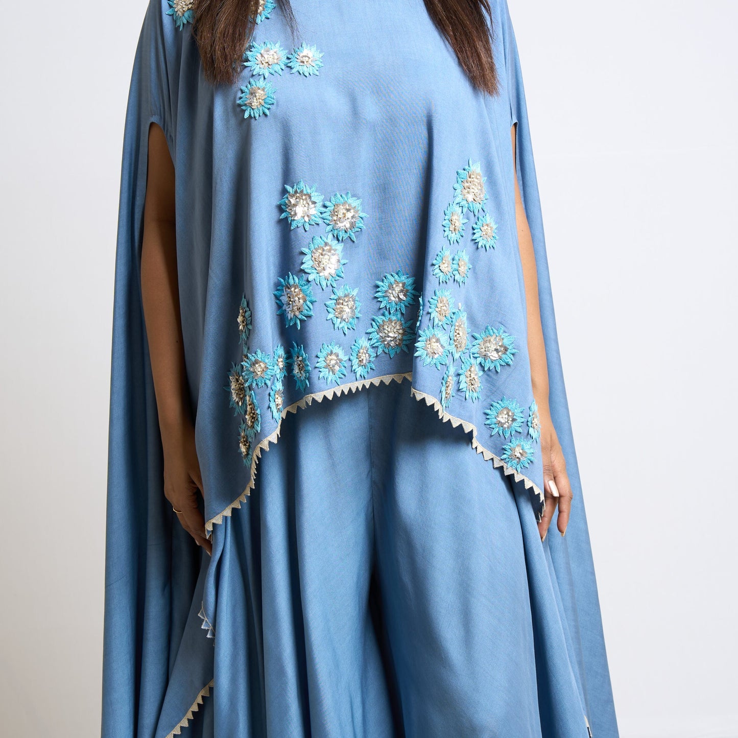 pastel blue cape set