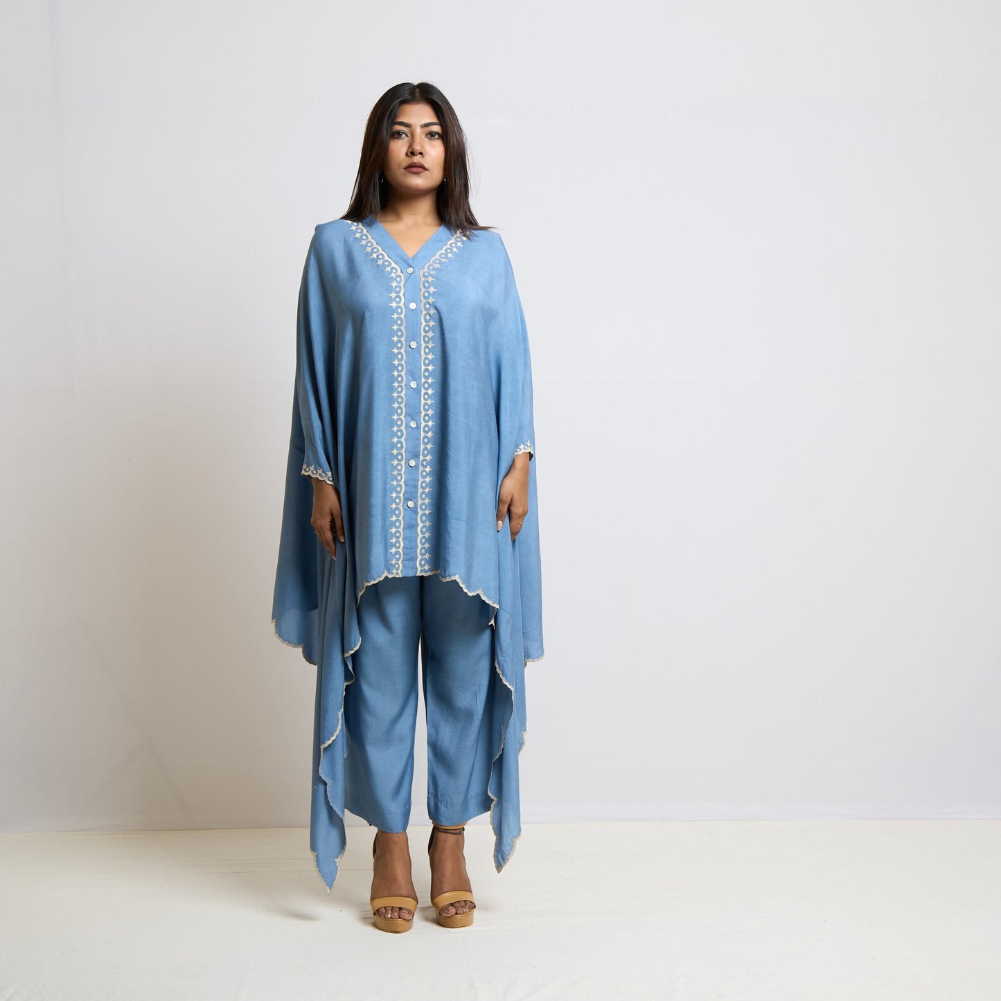Pastel blue cape set