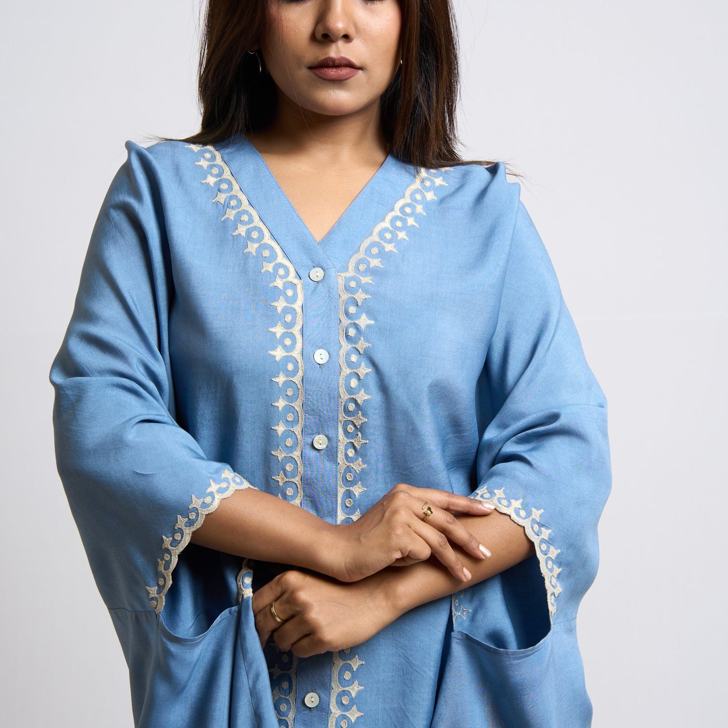 Pastel blue cape set