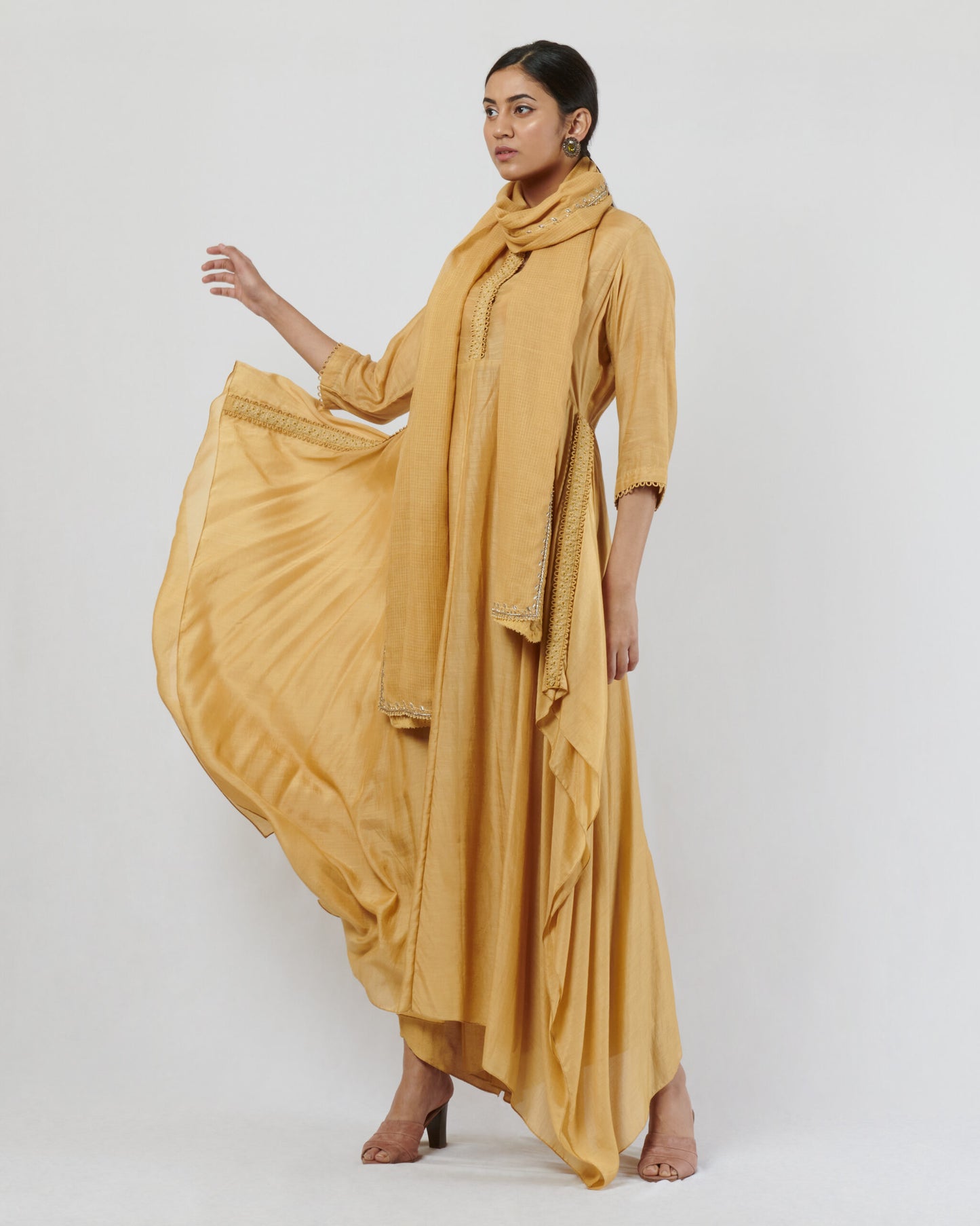 Light Olive Kurta Set