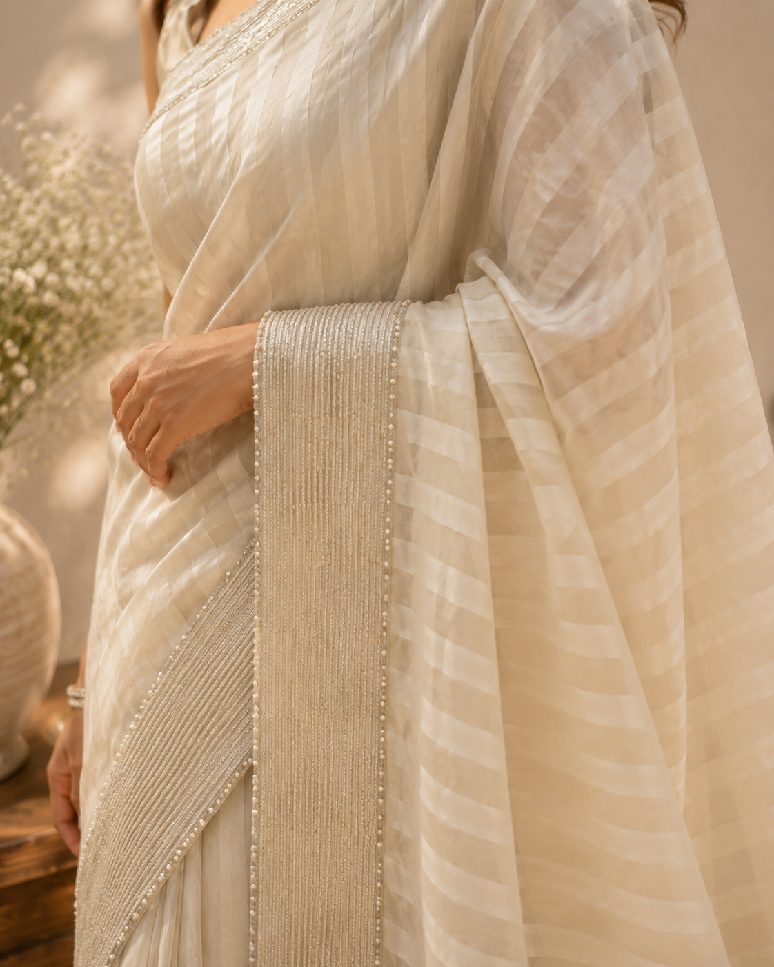 Noor Mukash Tissue Chanderi Sari
