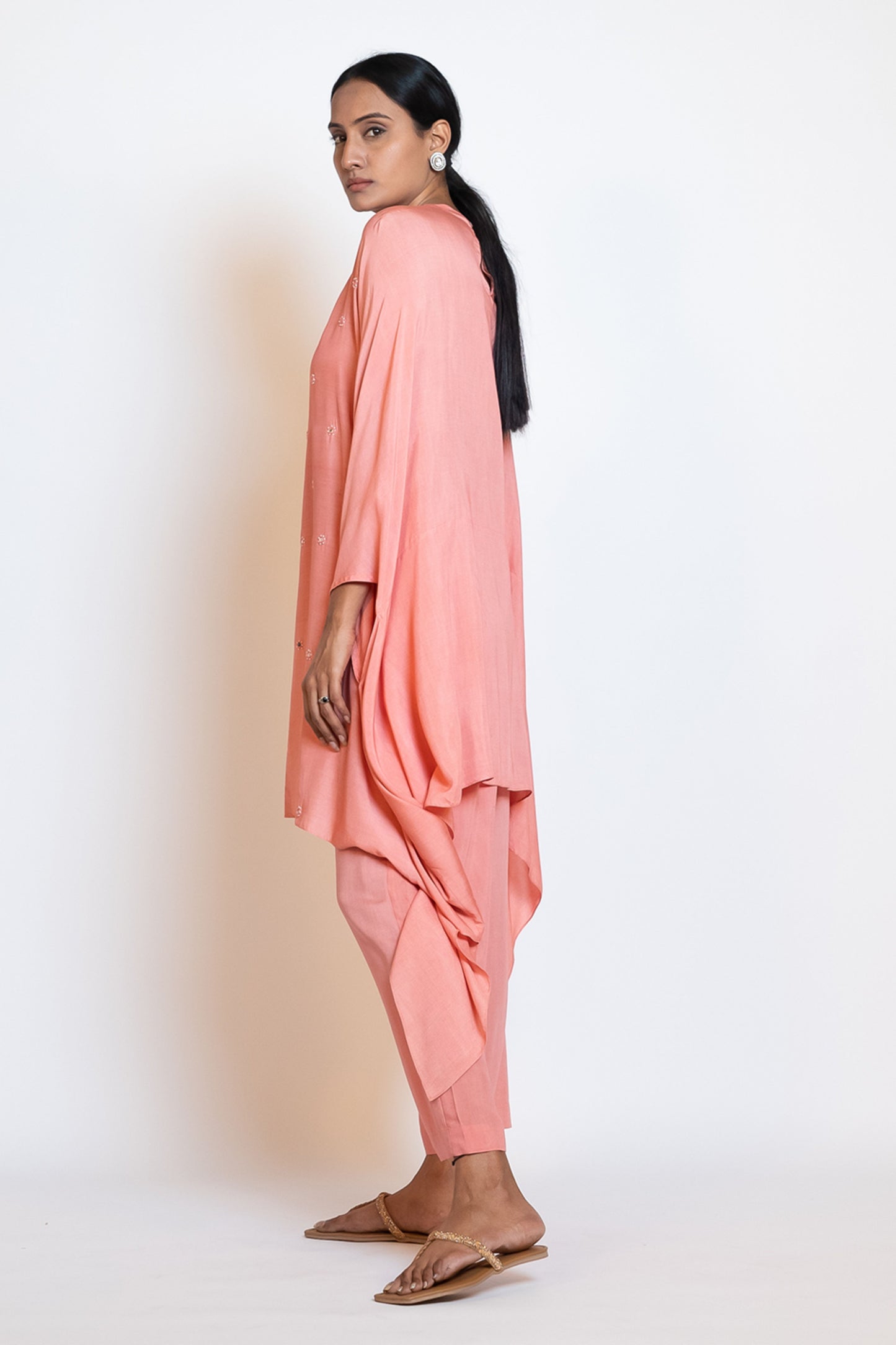 Kamalini Peach Cape Set