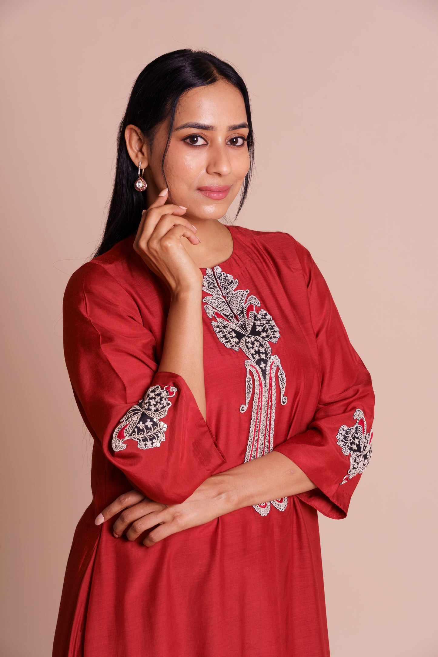 Zeba Red Kurta Set
