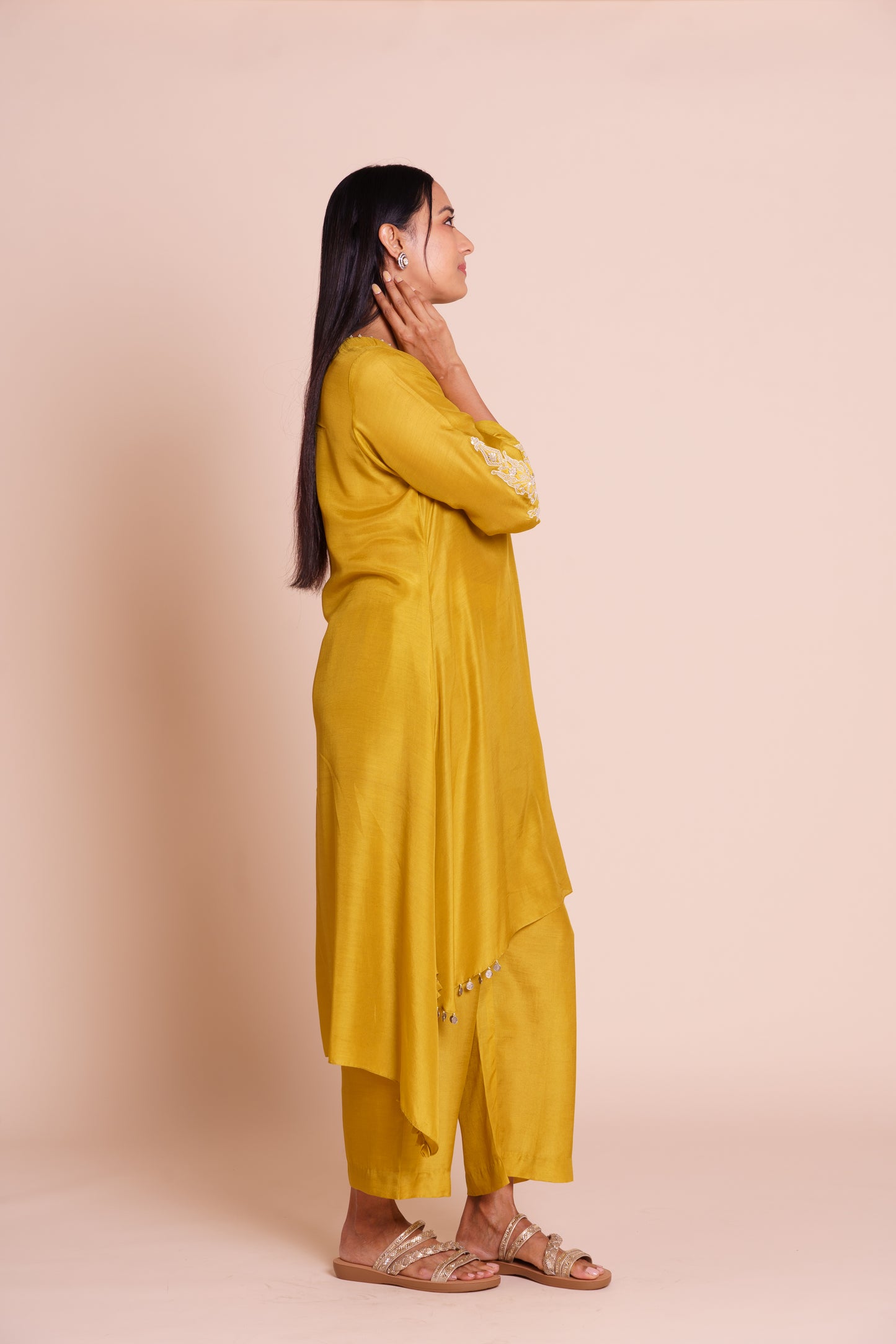 Kaira Green Muslin Kurta Set
