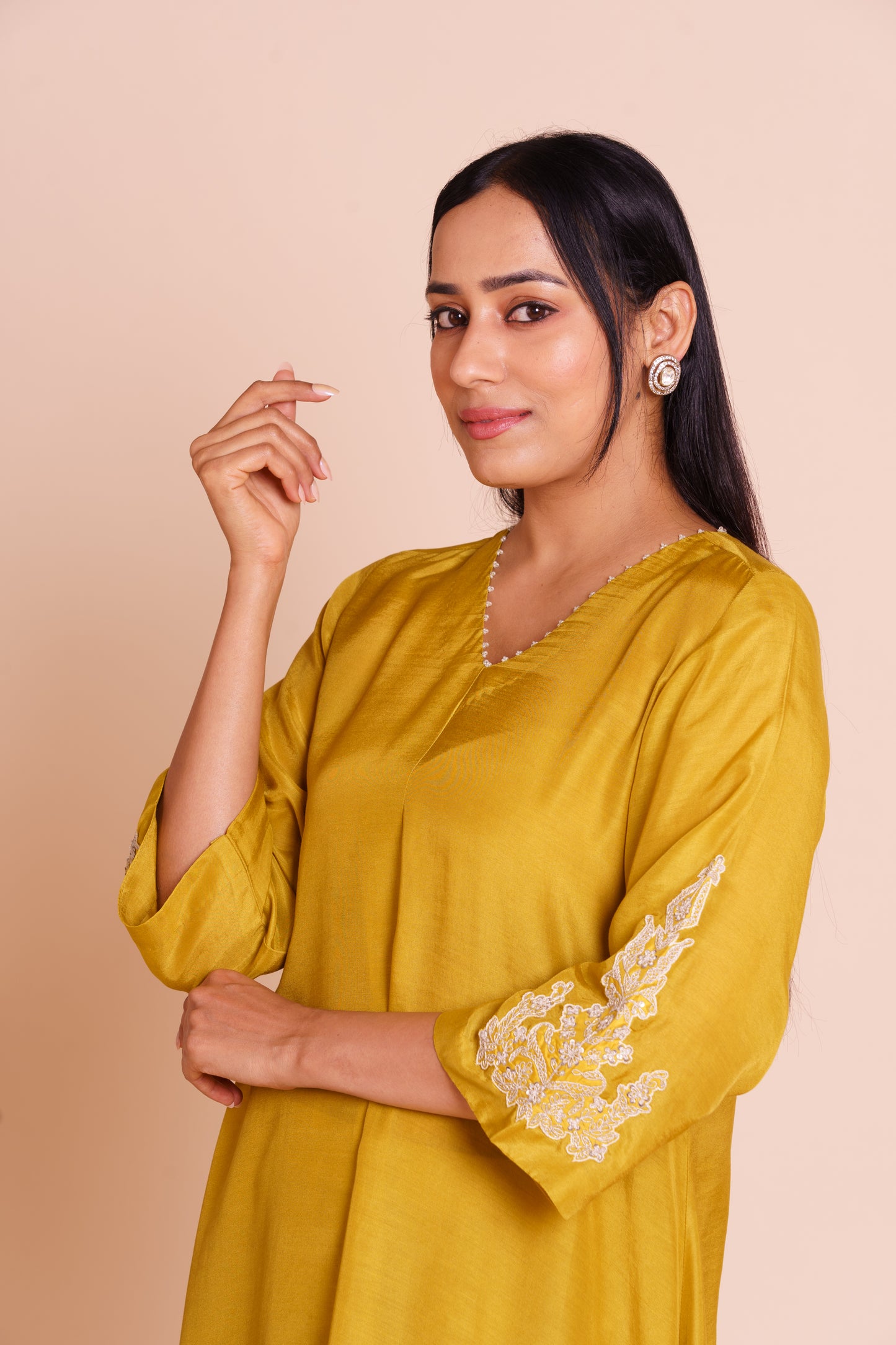 Kaira Green Muslin Kurta Set