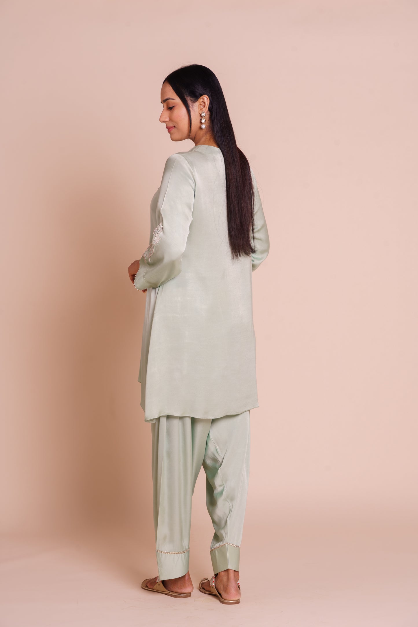 Eira Powder Blue Kurta Dhoti Set