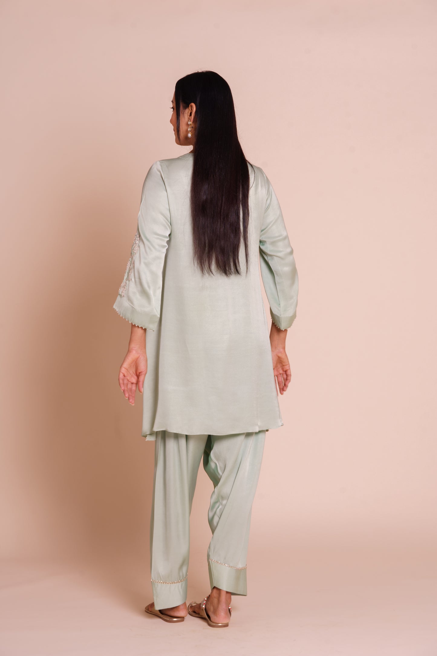 Eira Powder Blue Kurta Dhoti Set