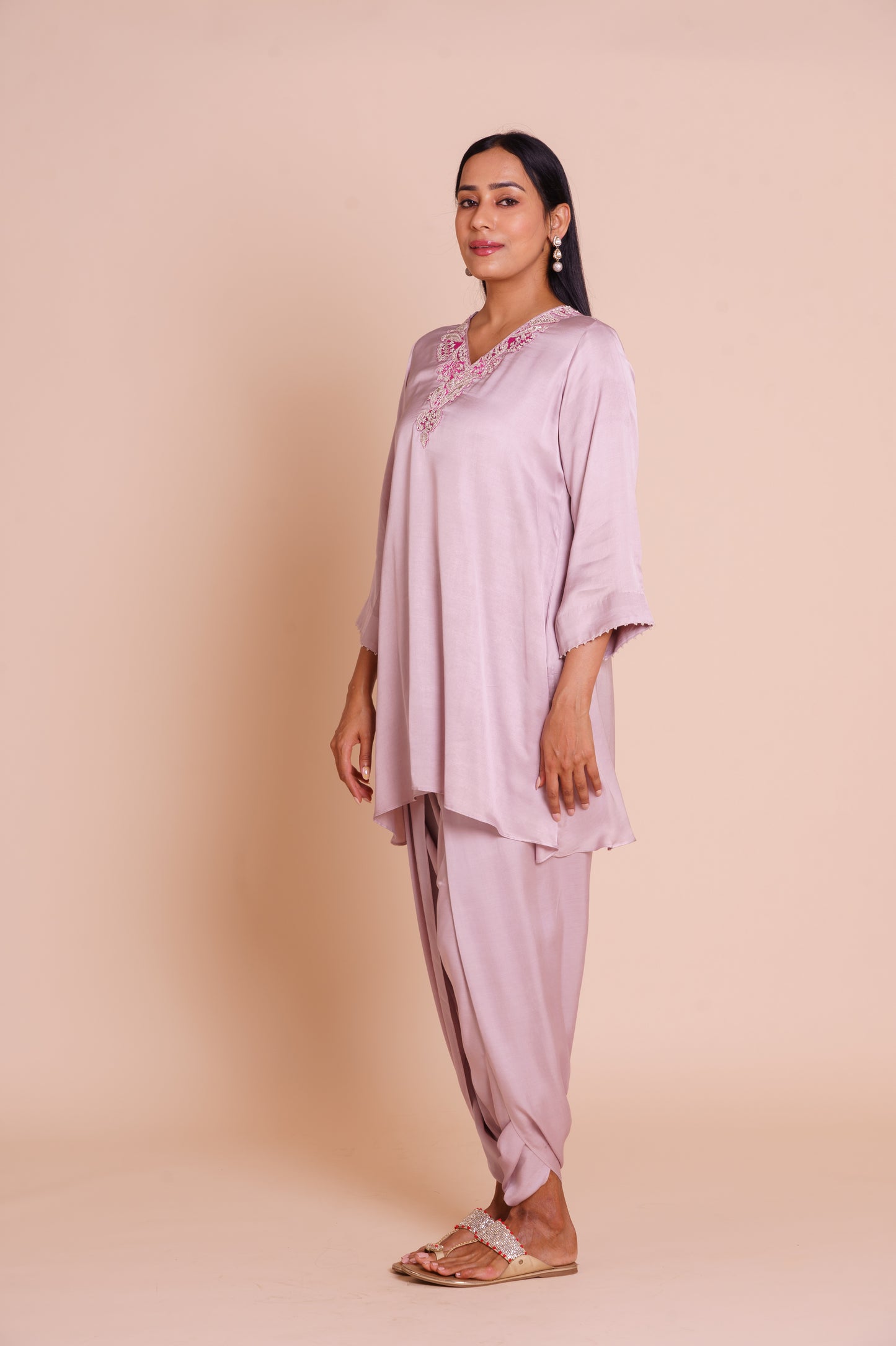 Myra Lavender Kurta Dhoti Set