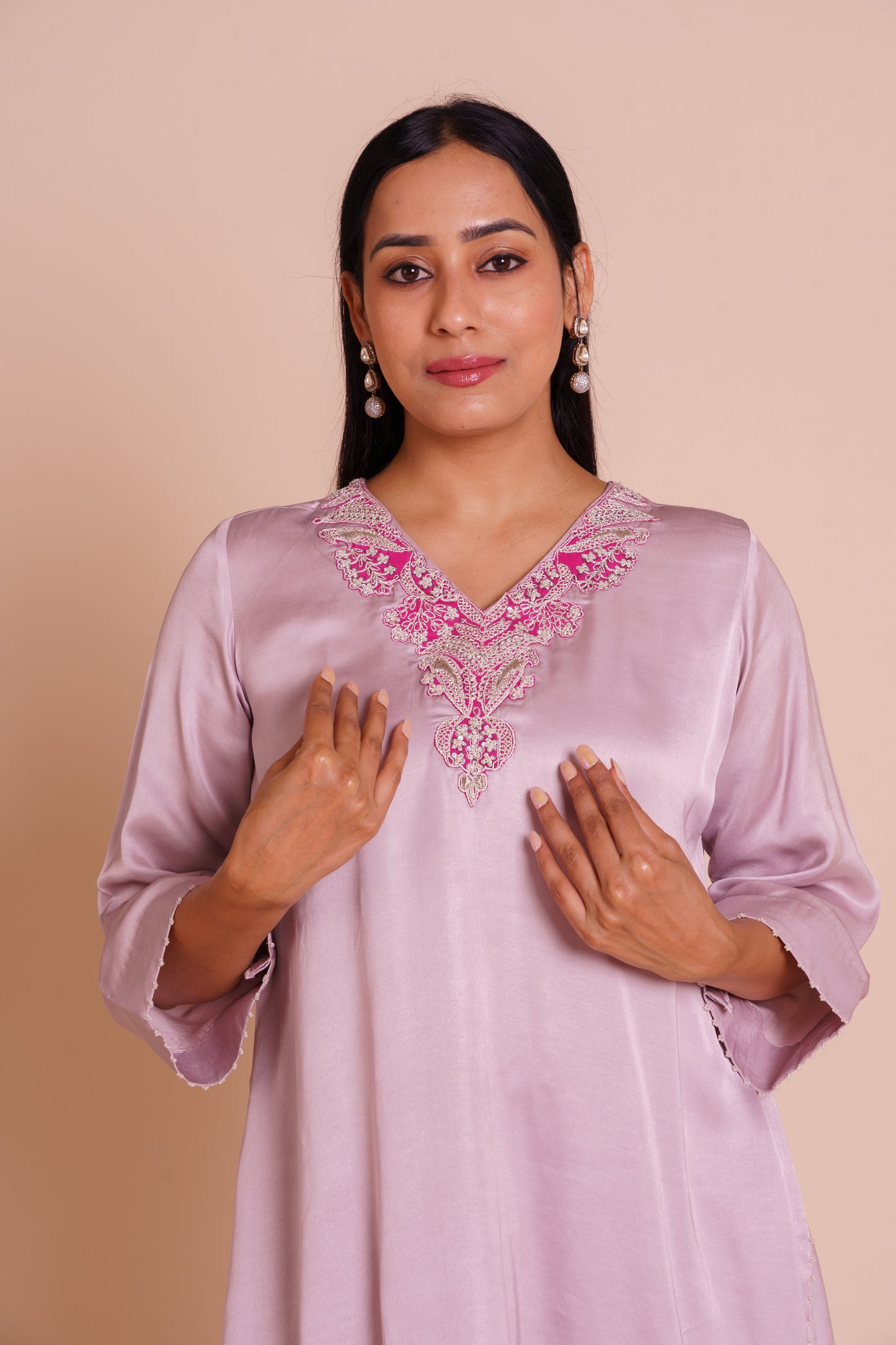 Myra Lavender Kurta Dhoti Set