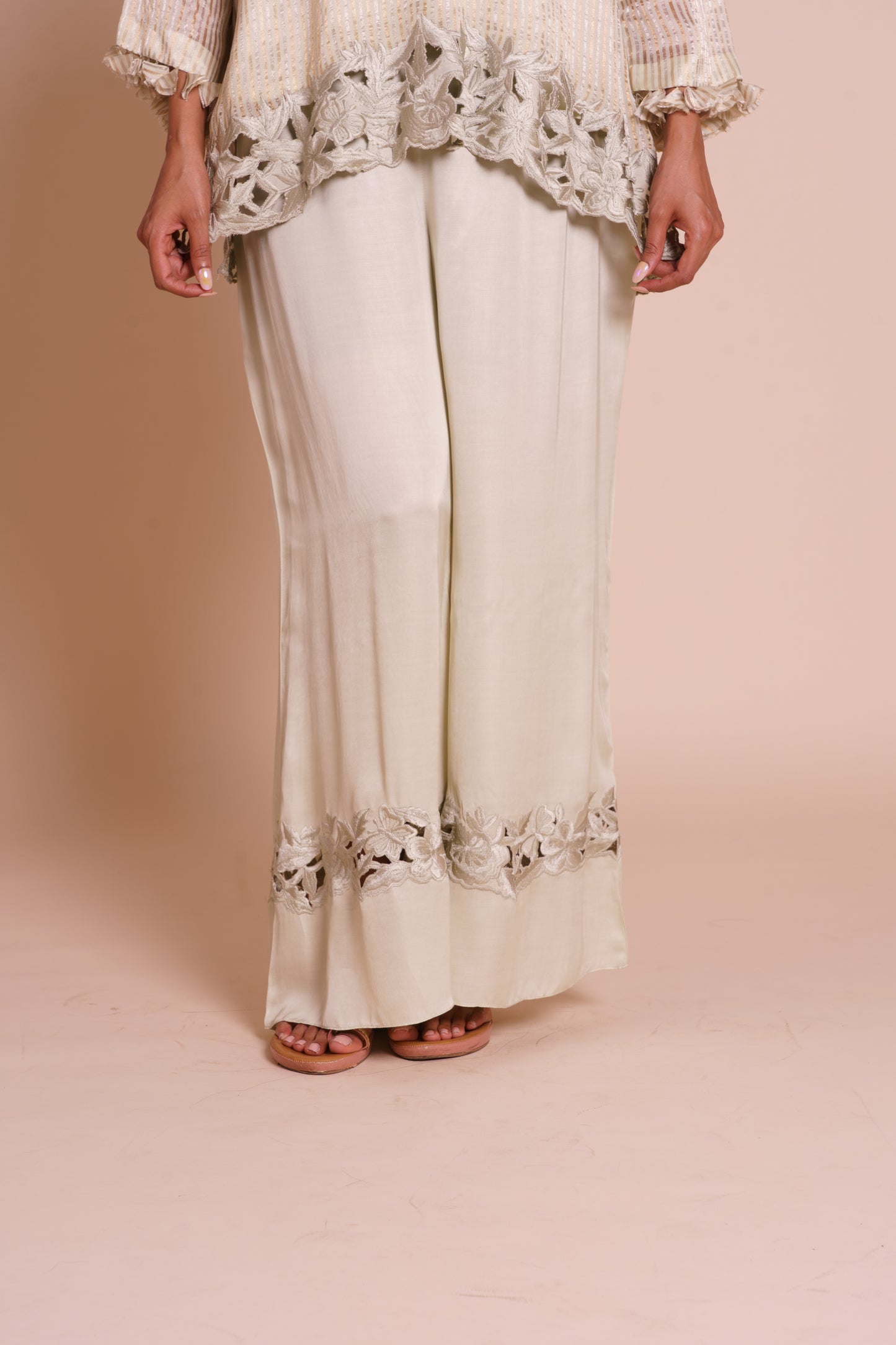 Keya Striped Tissue Short Kurta Set