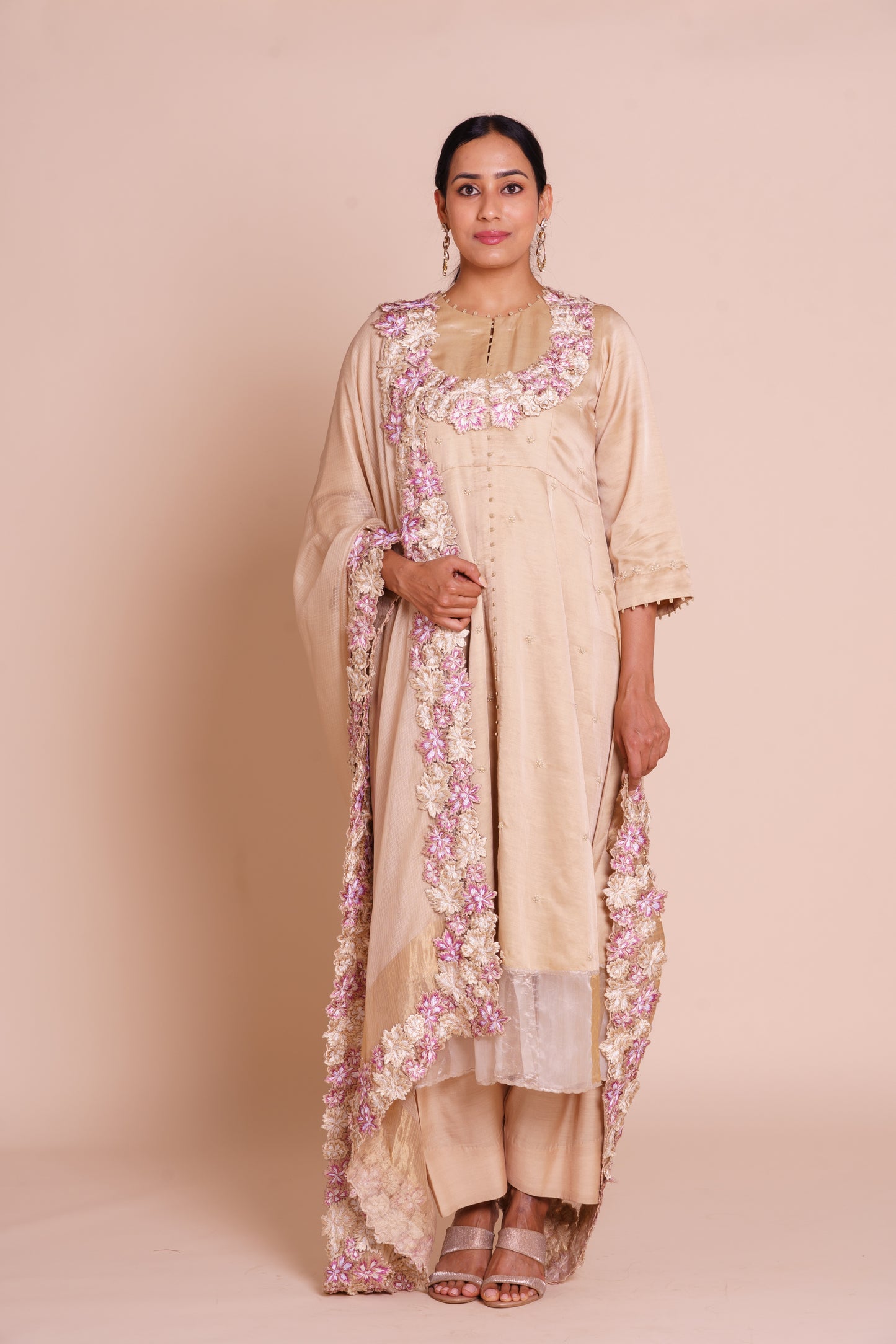 Meher Beige Kurta Set