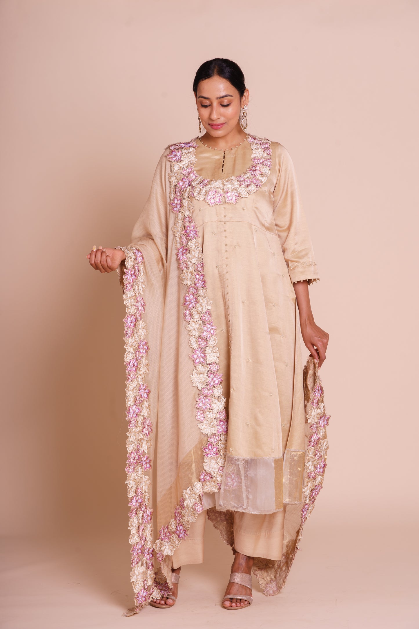 Meher Beige Kurta Set