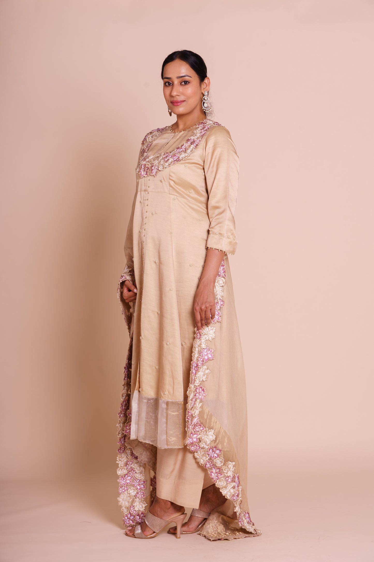 Meher Beige Kurta Set