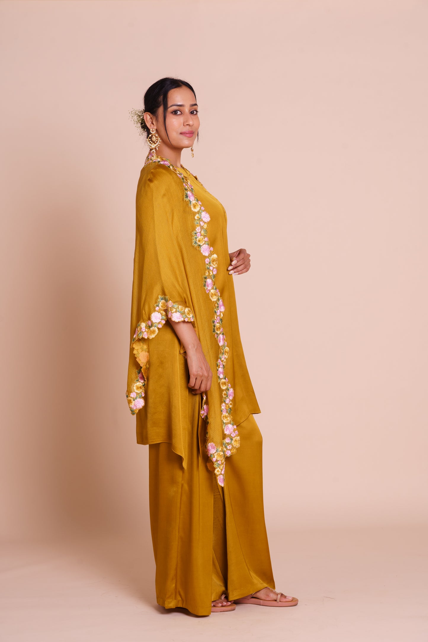 Suhani Mustard Yellow Cape Set