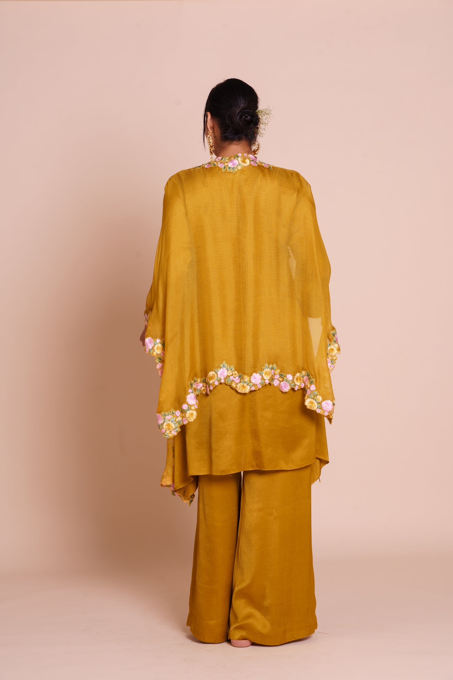 Suhani Mustard Yellow Cape Set