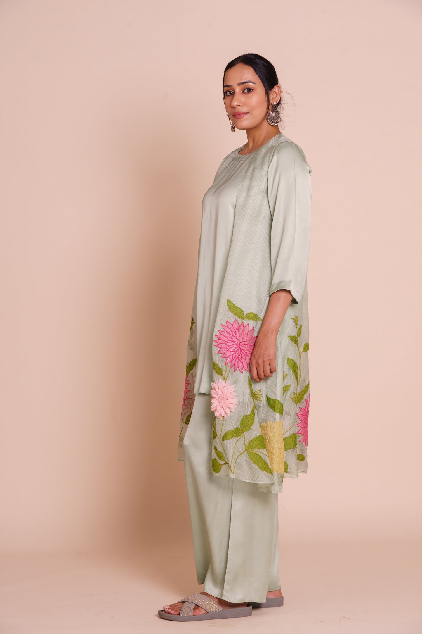 Aria Pastel Green Jacket Set