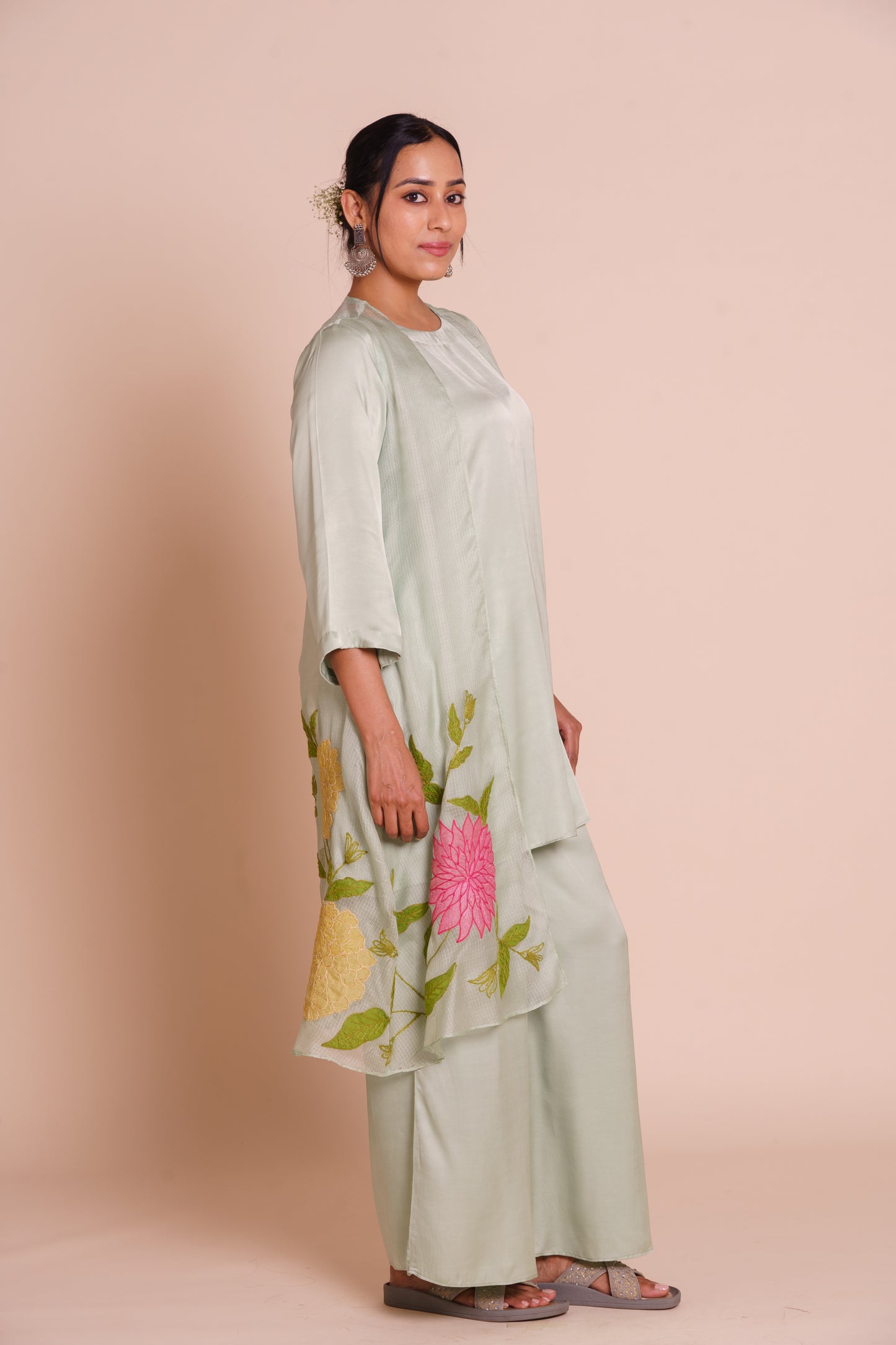 Aria Pastel Green Jacket Set