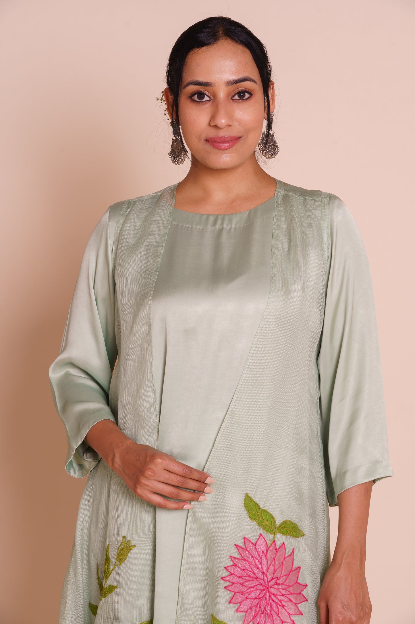 Aria Pastel Green Jacket Set