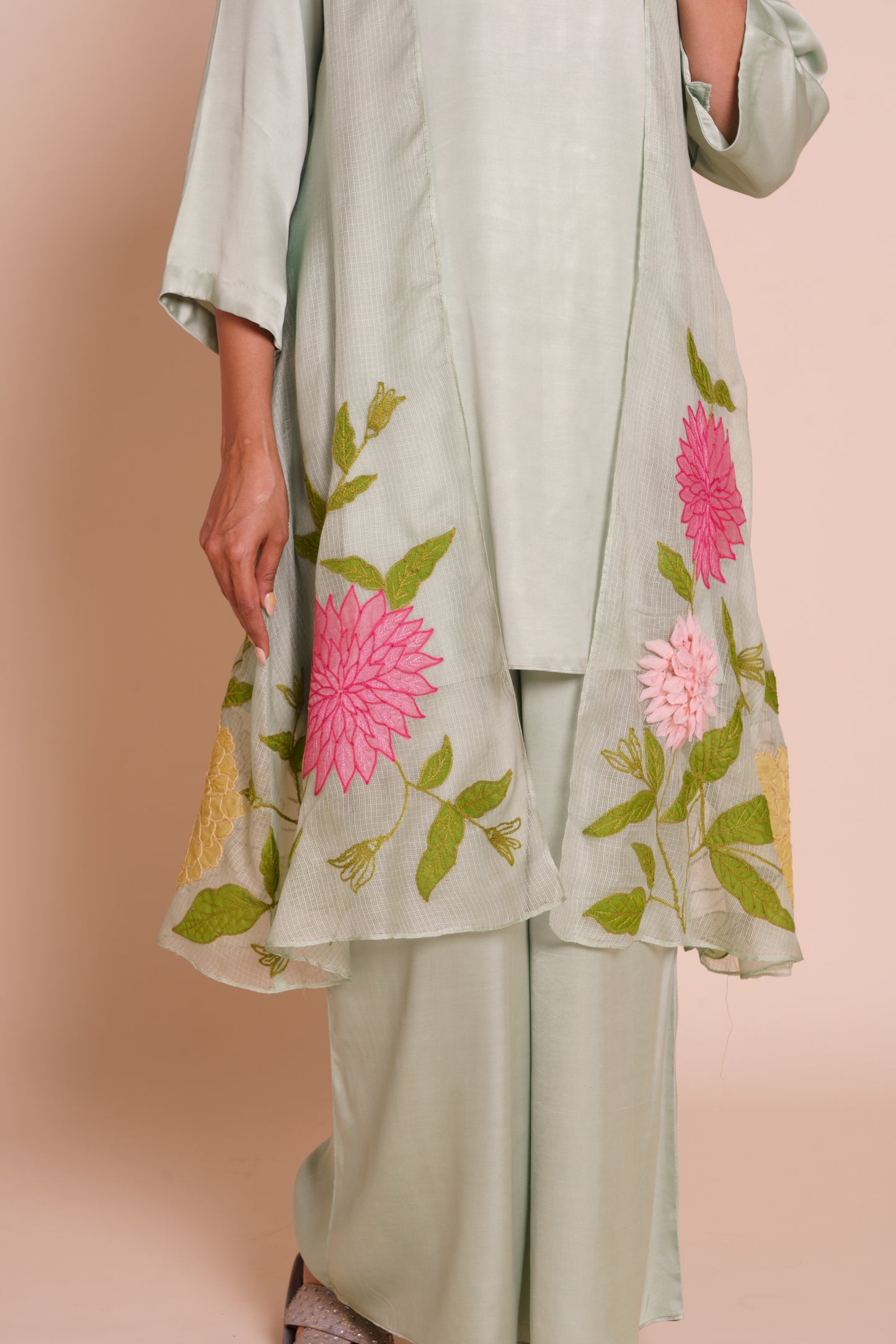 Aria Pastel Green Jacket Set