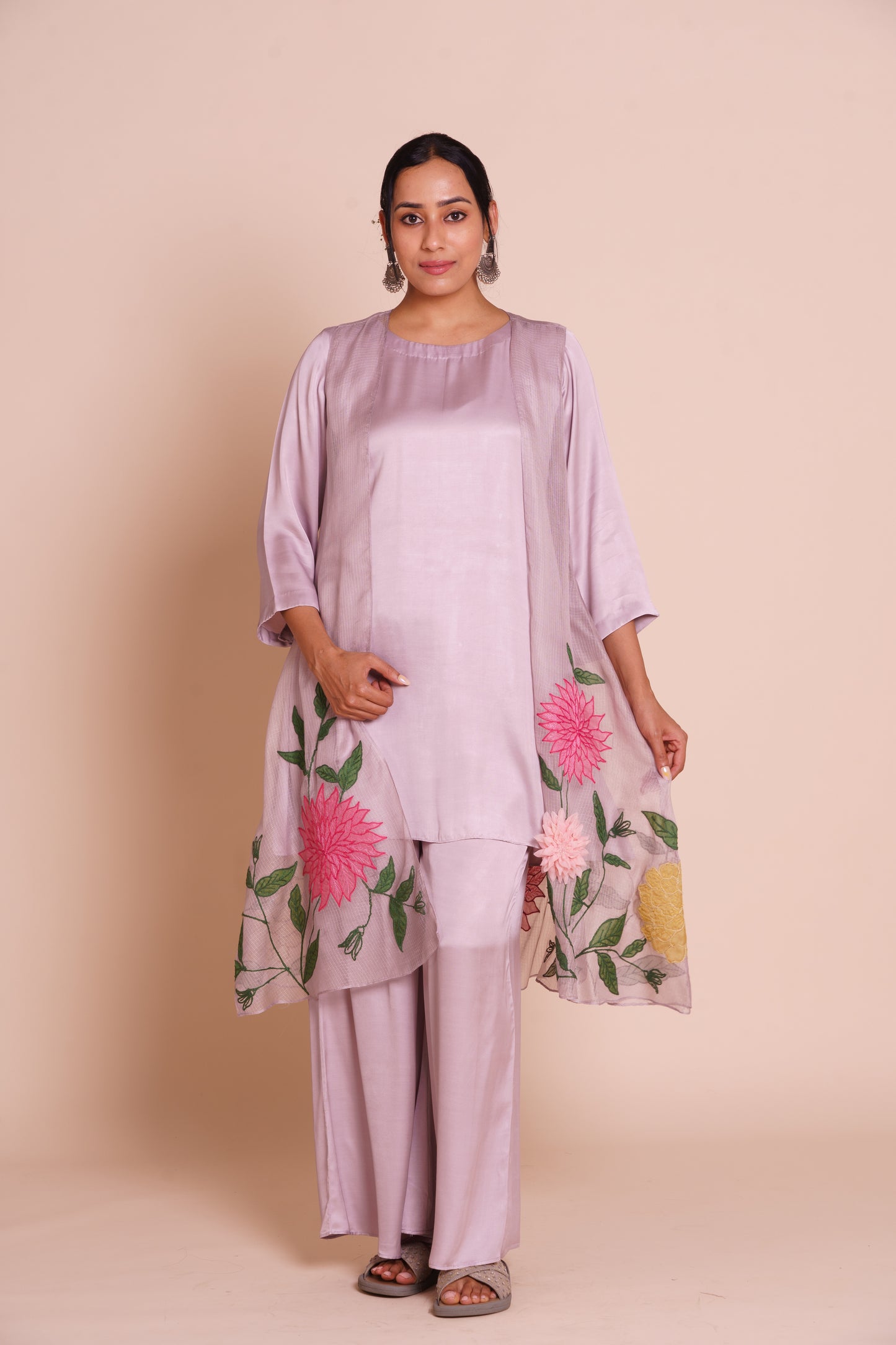 Pihu Lavender Jacket Set