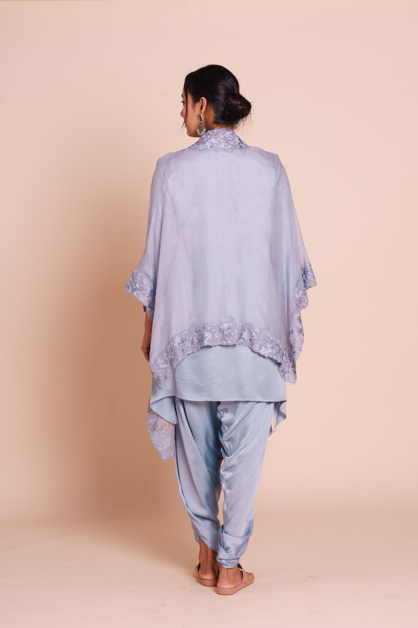 Ziya Grey Cape Set