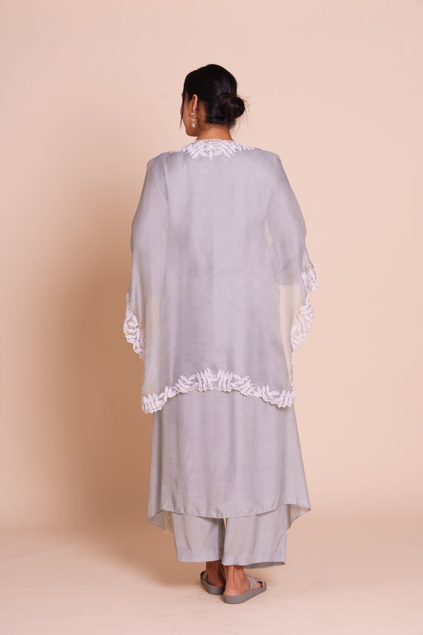 Meera Grey Cape Set