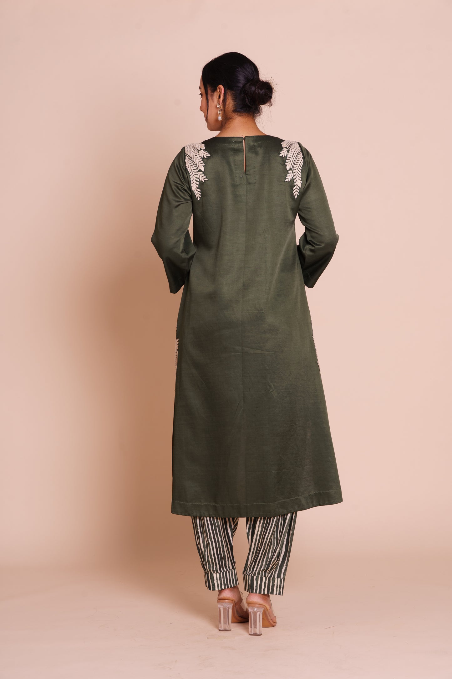 Amaira Bottle Green Kurta Set