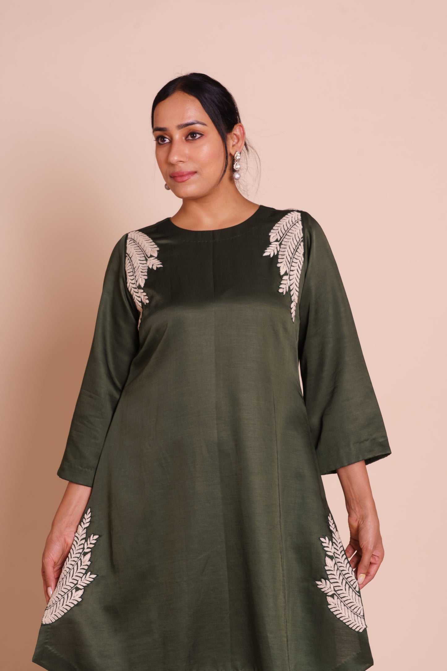 Amaira Bottle Green Kurta Set