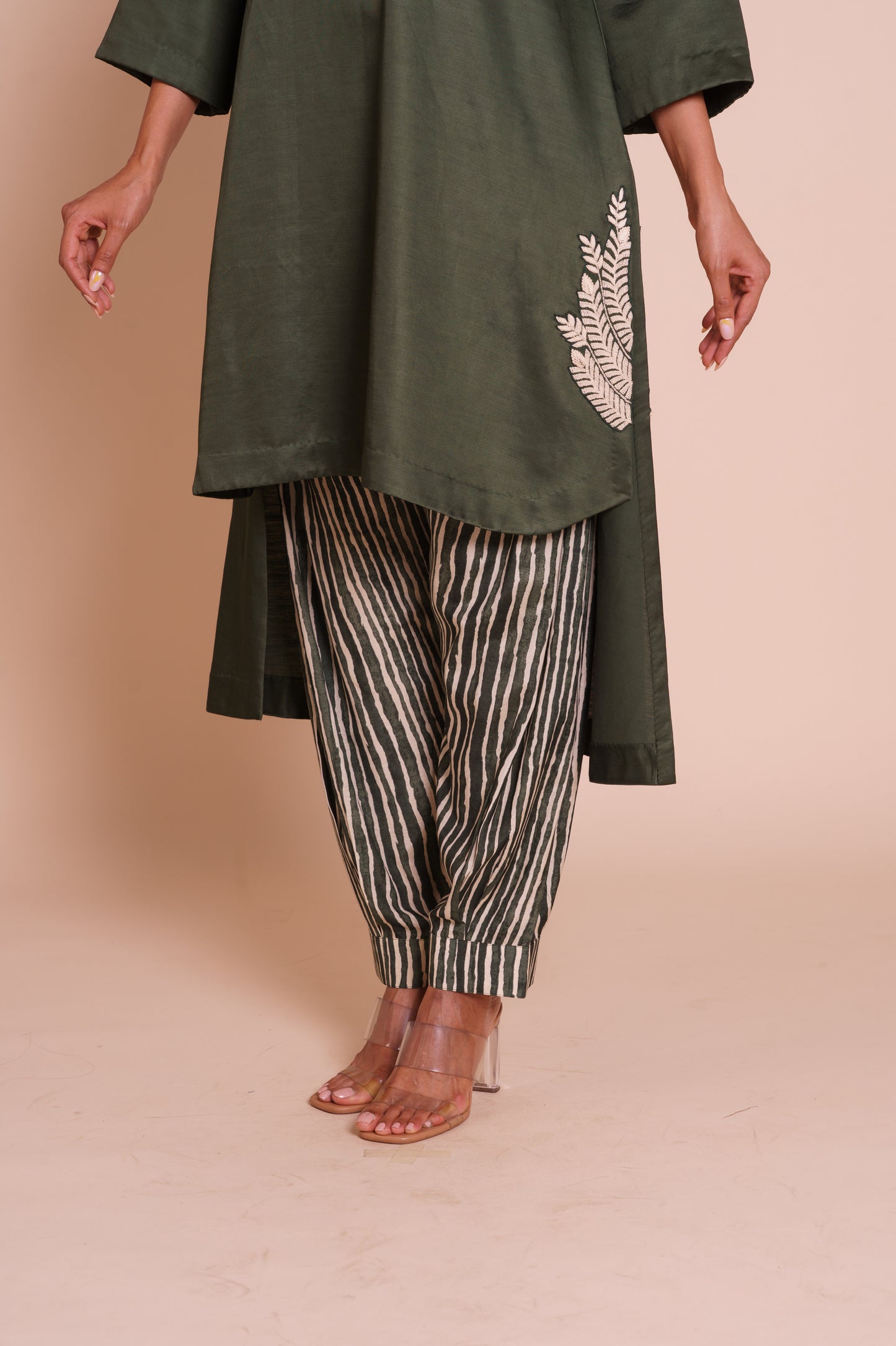 Amaira Bottle Green Kurta Set