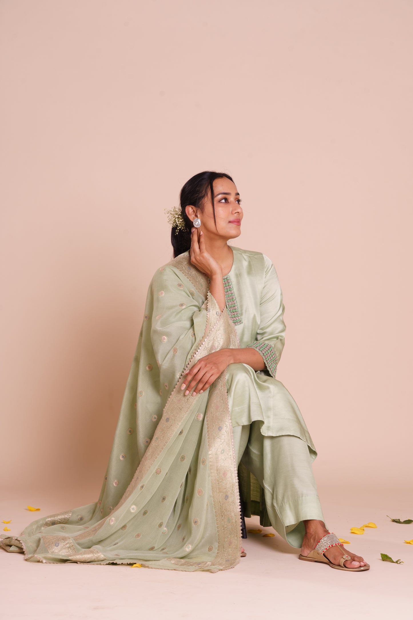 Neelima Powder Blue Kurta Set