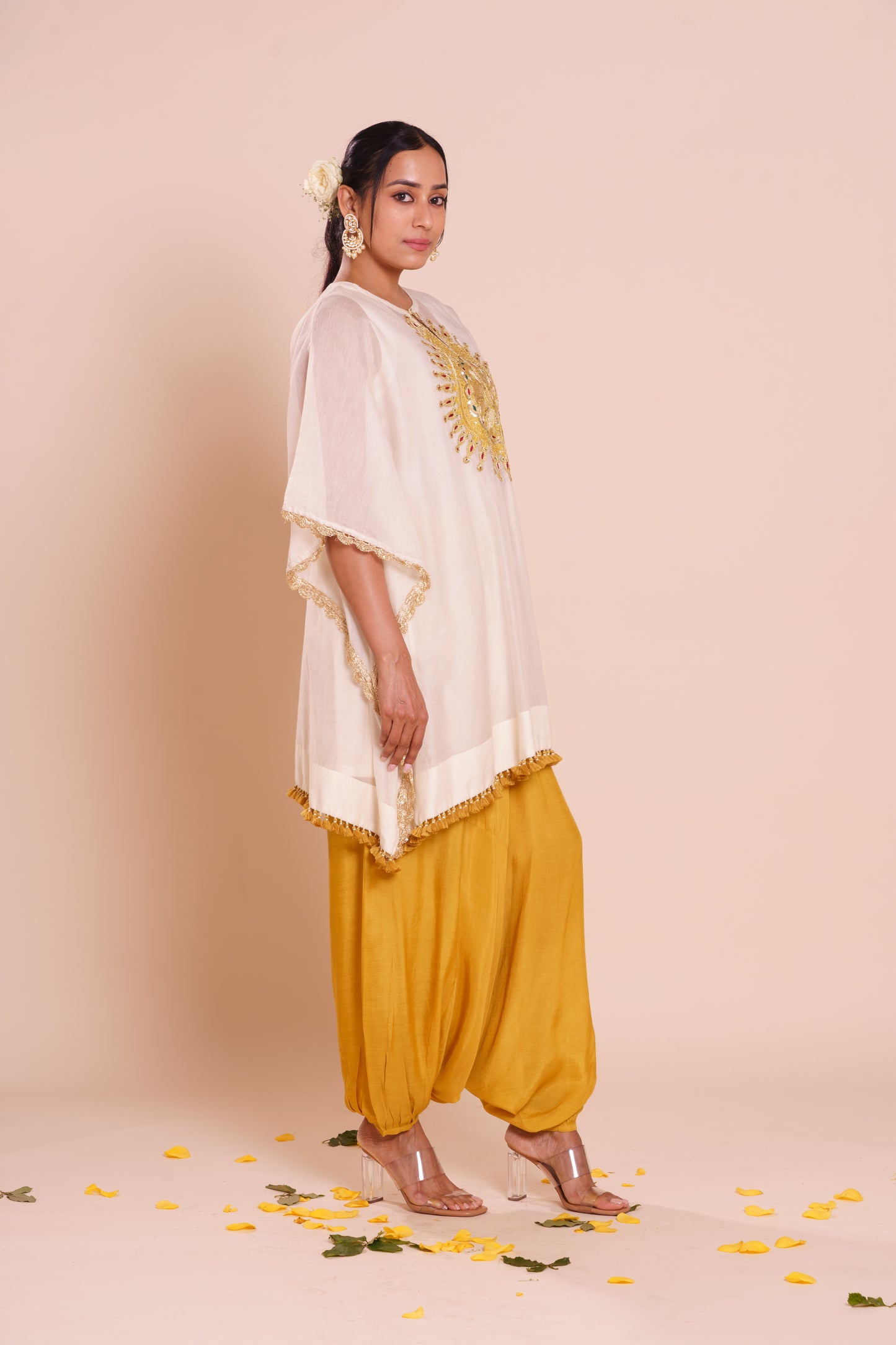 Amara Ivory Kaftan Set