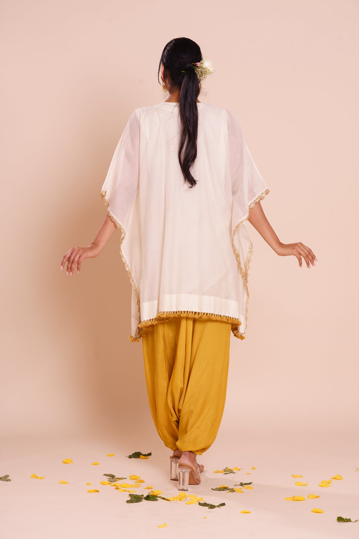 Amara Ivory Kaftan Set