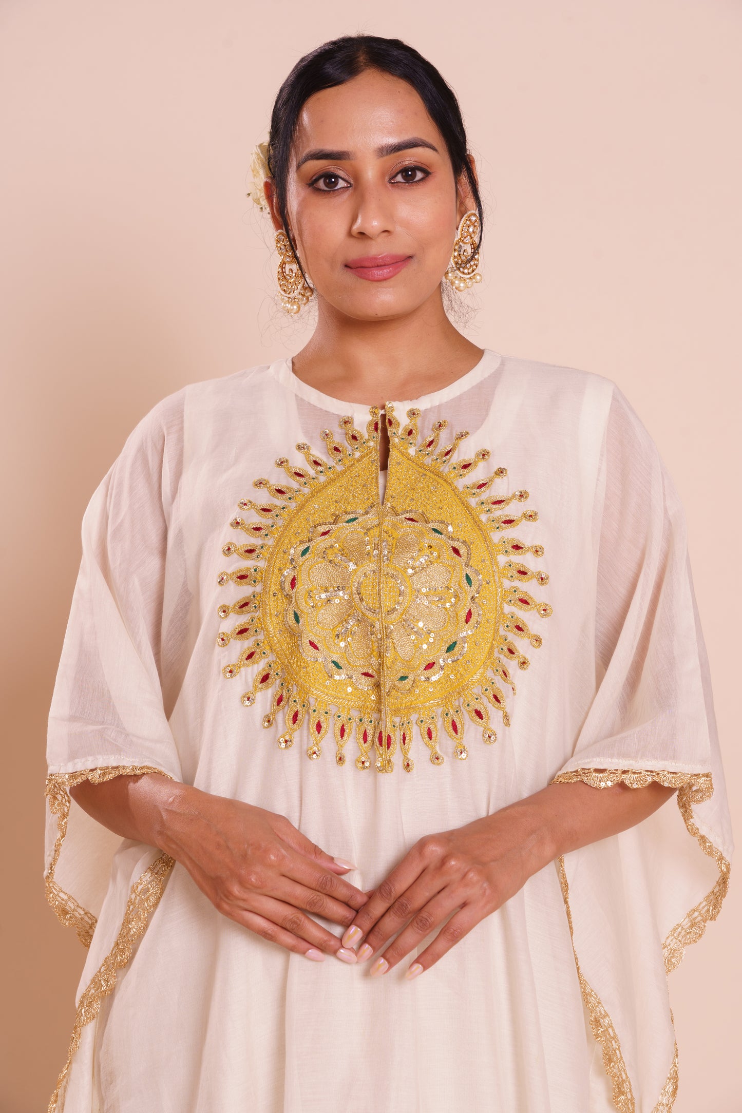 Amara Ivory Kaftan Set