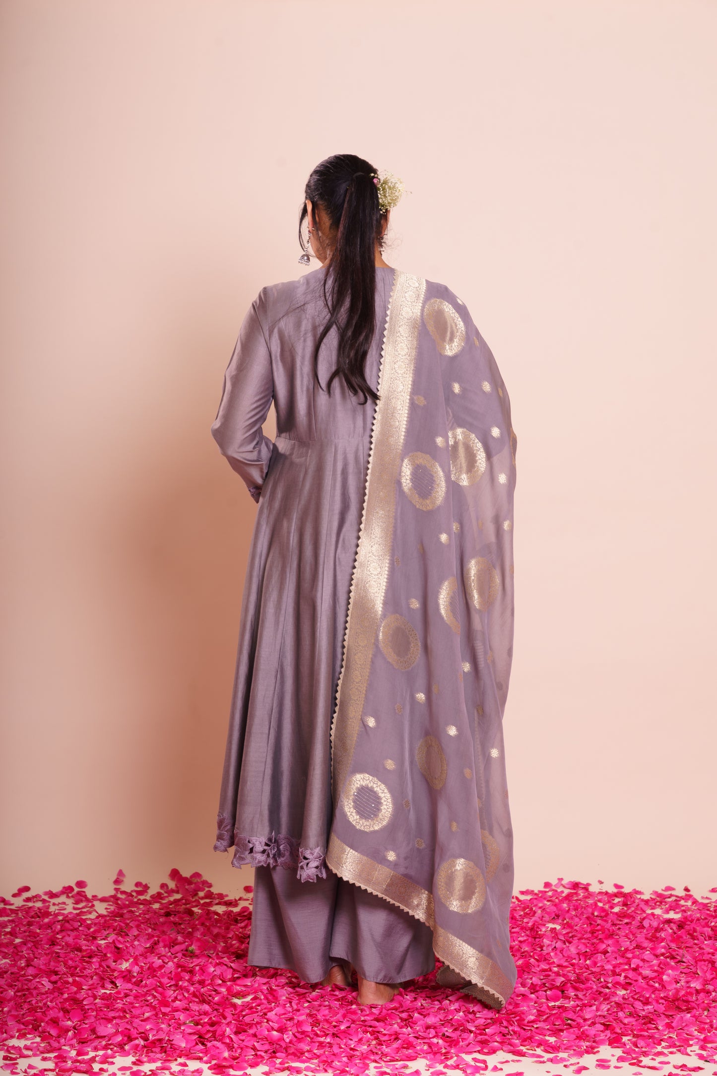 Tarini Grey Chanderi Set