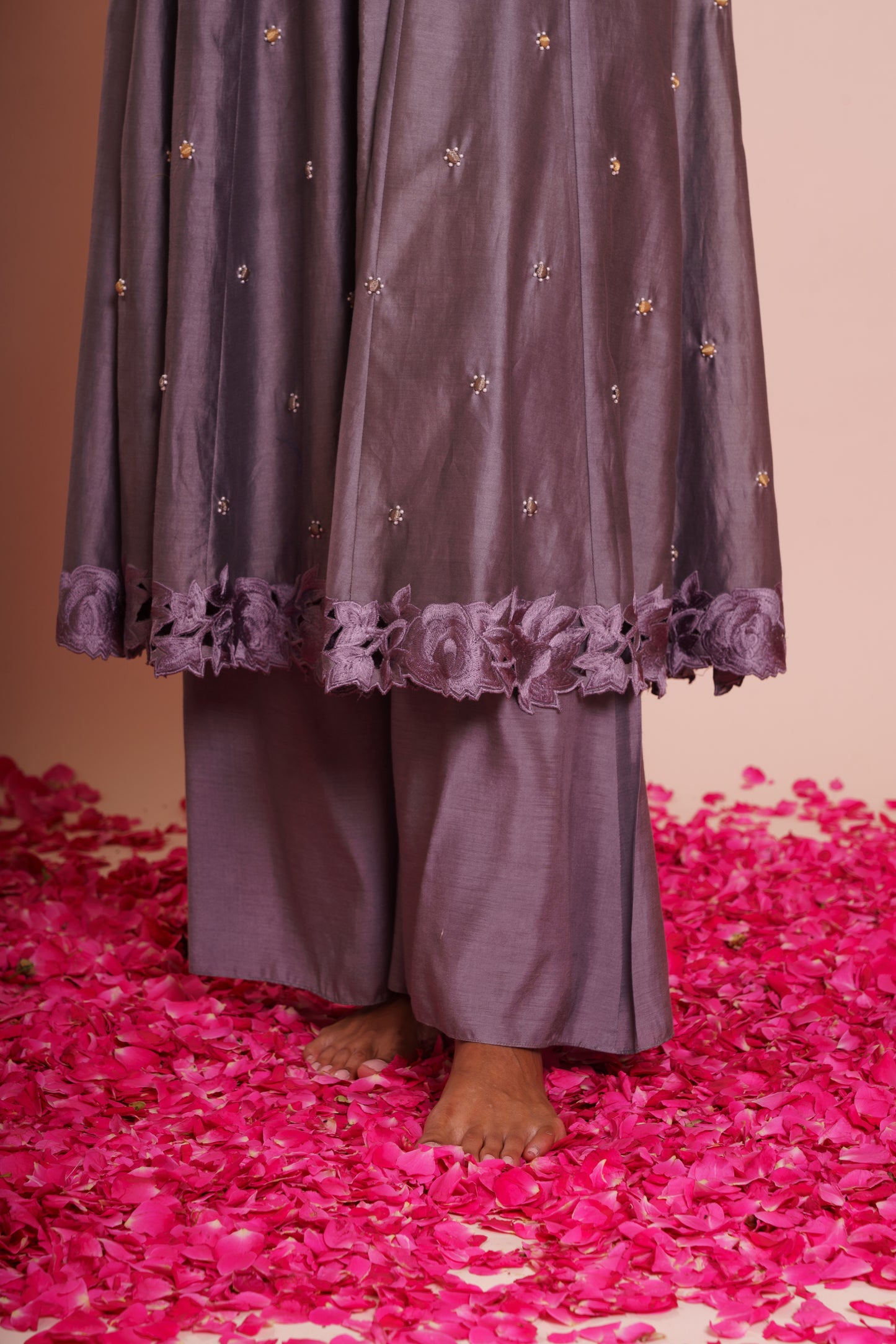 Tarini Grey Chanderi Set