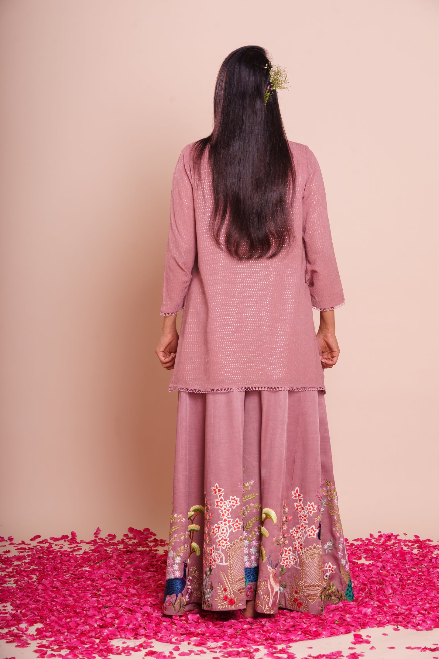 Reva Pink Kurta Sharara Set