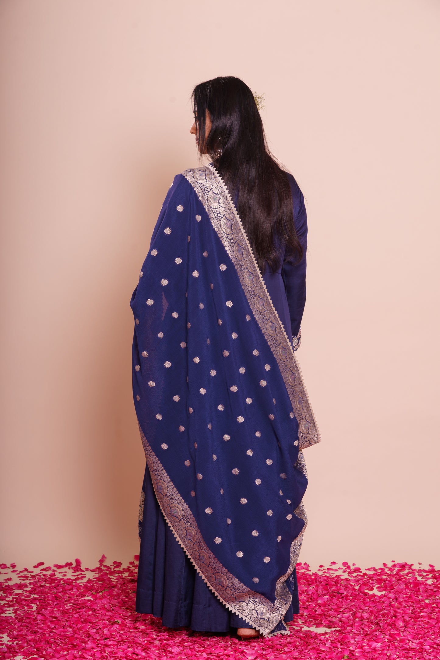 Araadhya Indigo Blue Long Kalidar Set