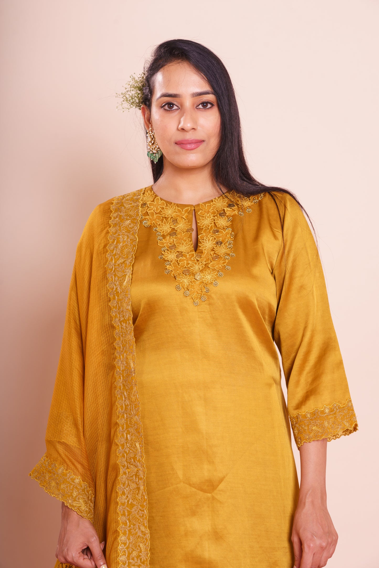Ishika Mustard Yellow Kurta Sharara Set