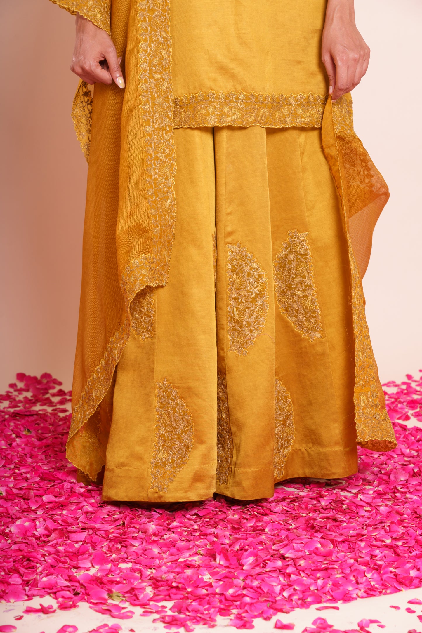 Ishika Mustard Yellow Kurta Sharara Set