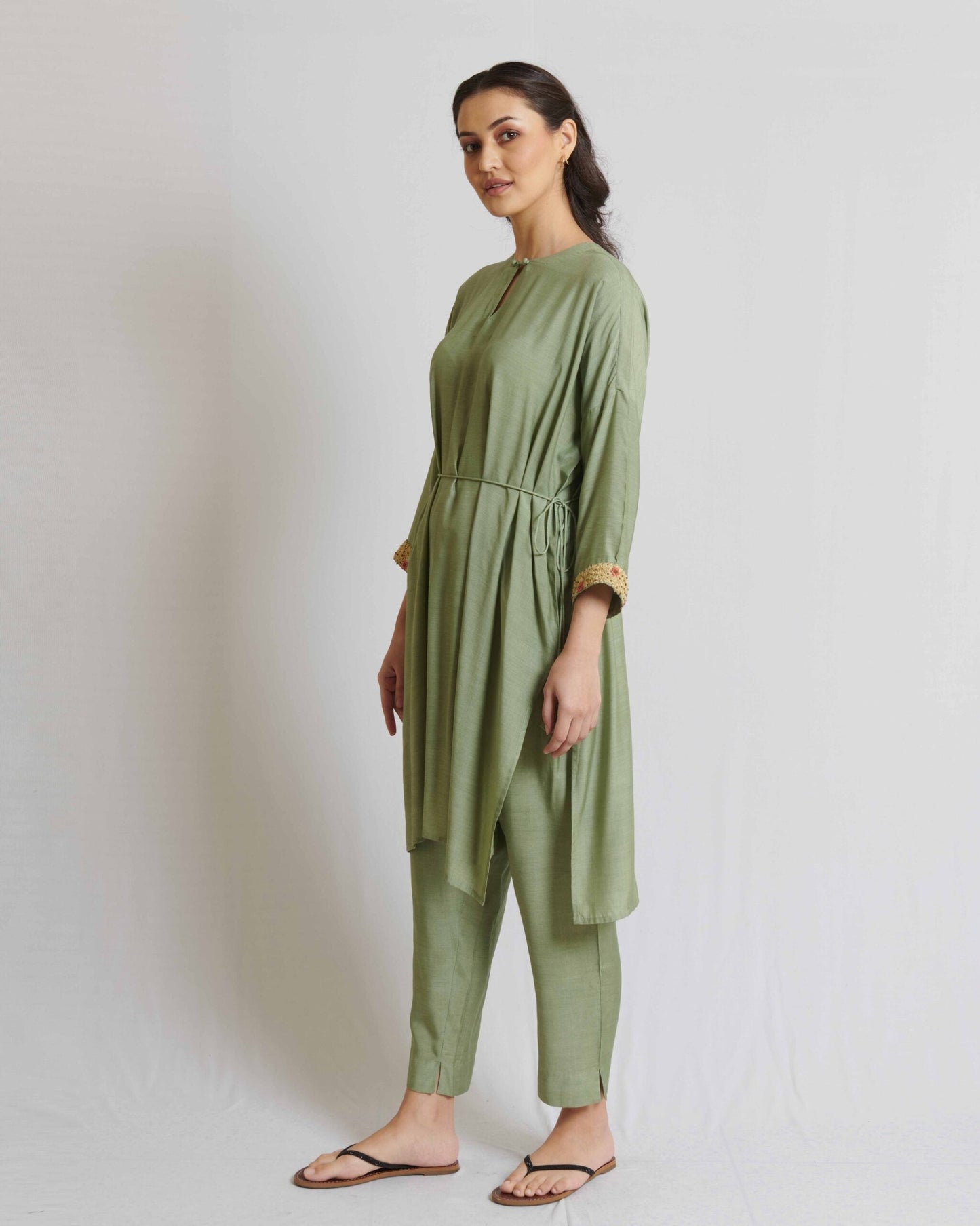Mint green spun silk co-ord set