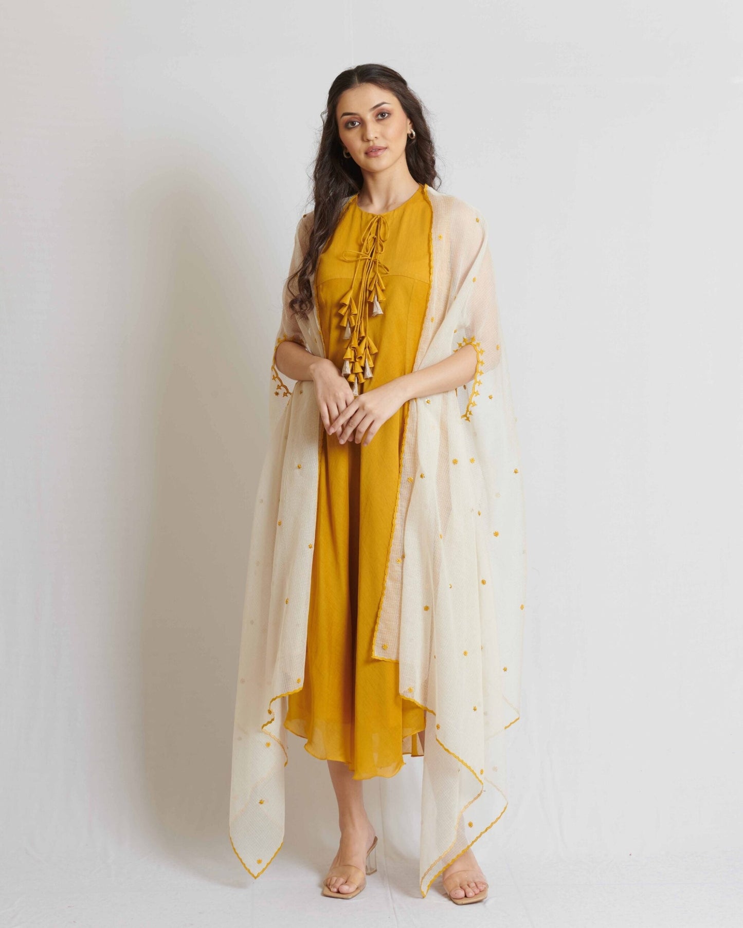 Yellow kalidar with cape