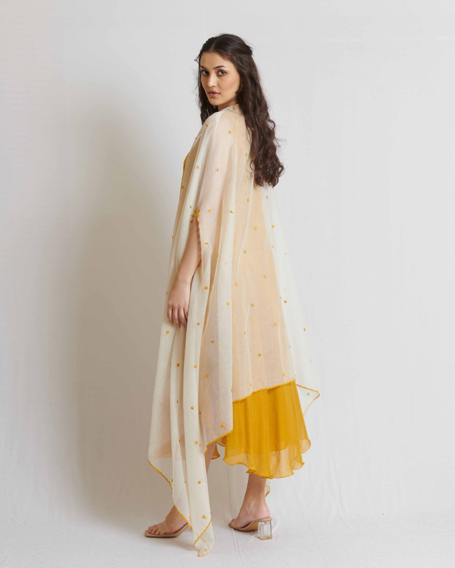 Yellow kalidar with cape