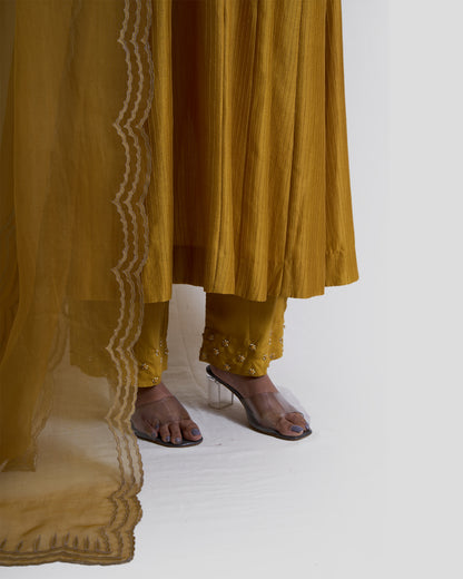 Mustard Yellow Dagai Kurta Set