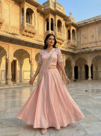 Reet Drape Sari Set