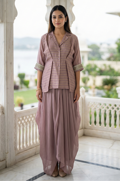 Mula Chanderi Skirt Set